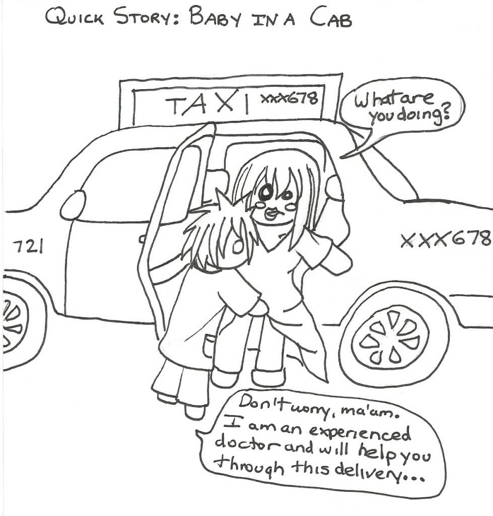 baby in cab