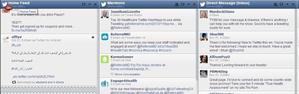 using hootsuite to manage healthcare twitter hashtags