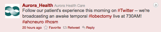 aurora health twitter