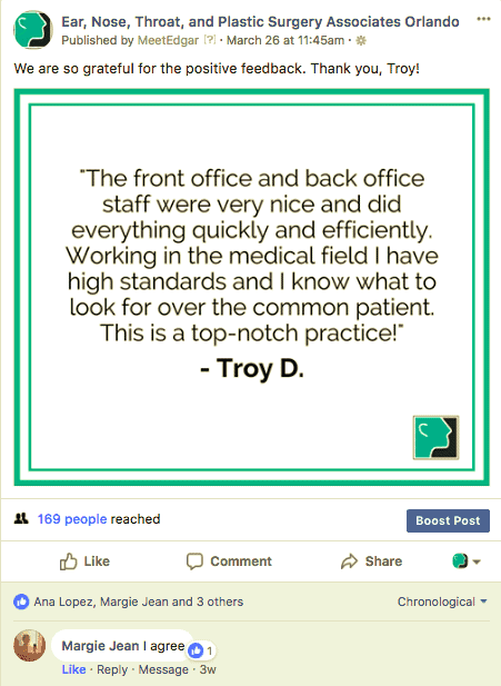 ENT social example
