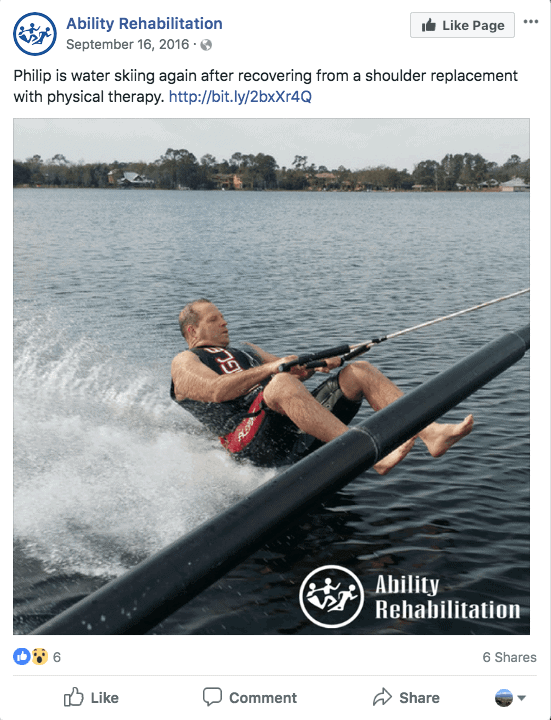 Water skiing patient testimonial