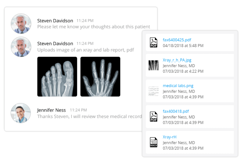 Discuss patient wellness plans with other physicians