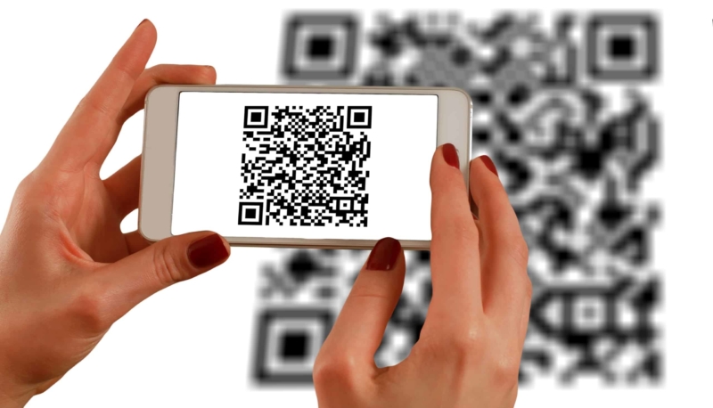 hands, smartphone, barcodes